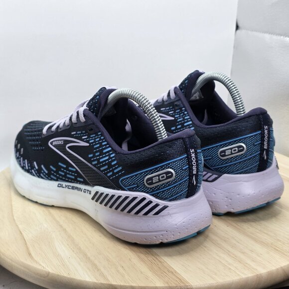Brooks Glycerin GTS 20 Shoes Womens Size 9 Navy Blue Purple Running 1203701B499 - Picture 7 of 11